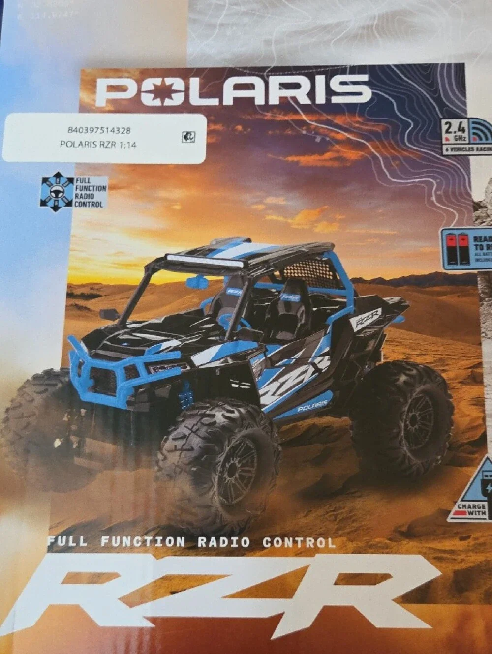 Polaris RZR Remote Control Off-Road Buggy - Black & Blue